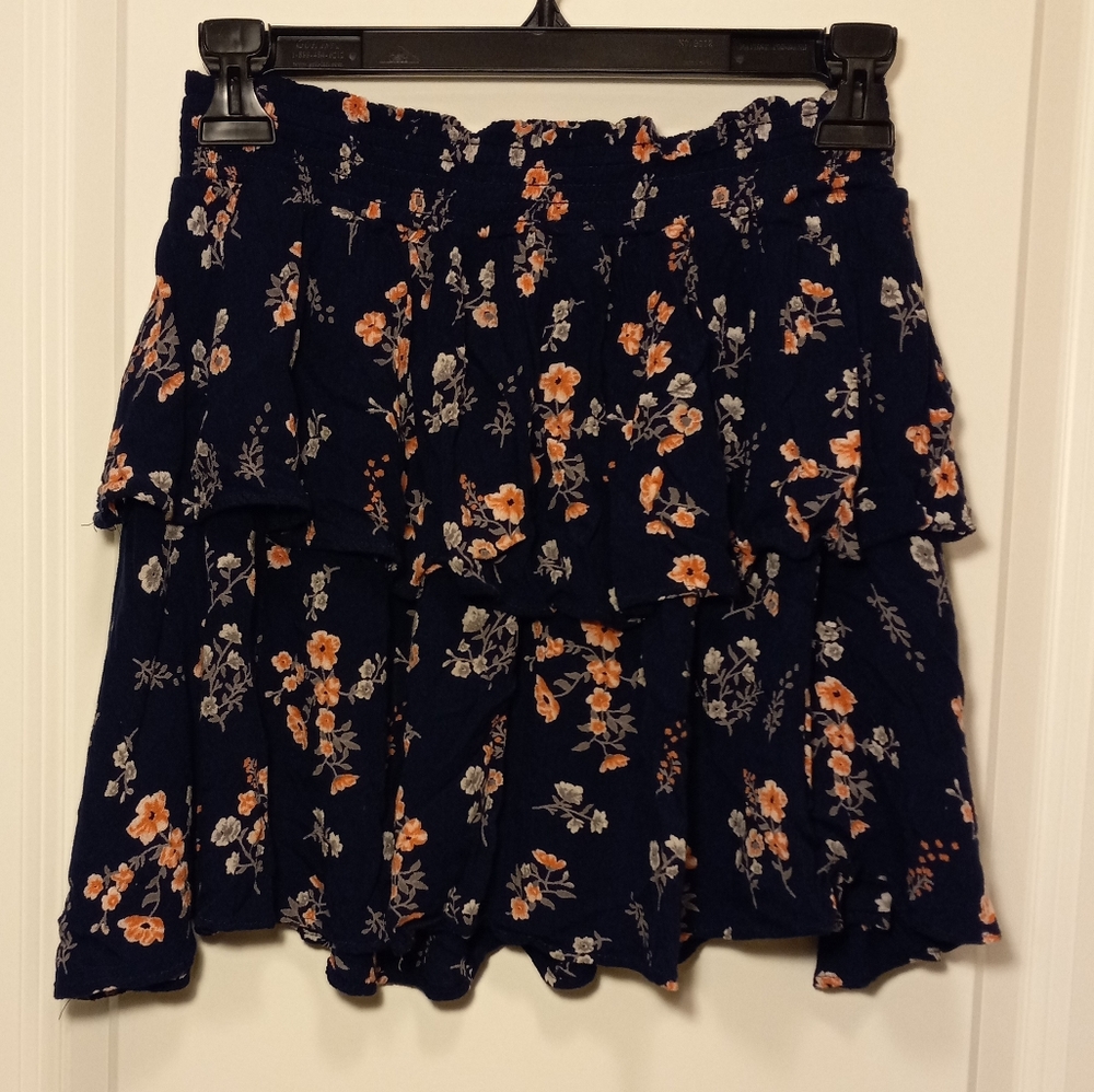 Angie, Navy with Pink Floral Skirt, Junior's Size Small, NWOT